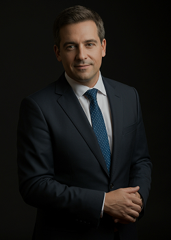 photo portrait d'un homme d'affaire, fond noir-1